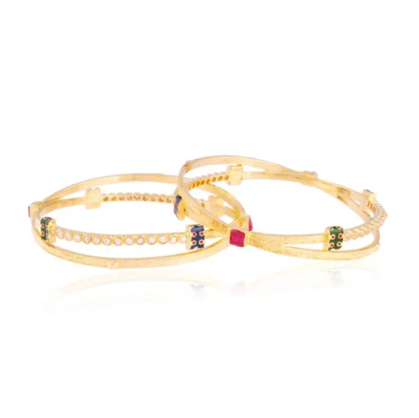 Fantastico gold plated american diamond bangle