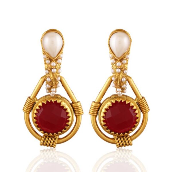 Ornate Gold Plated Antique Earring
