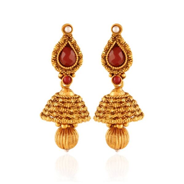 Precious Gold Plated Antique Jhumka